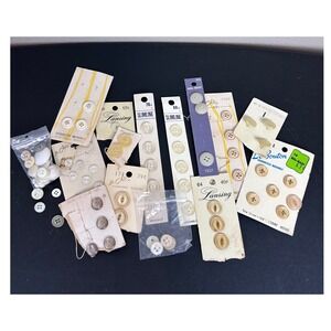 Assorted Vintage Sewing Buttons Assortment Lot Various Styles‎ Sizes Colors